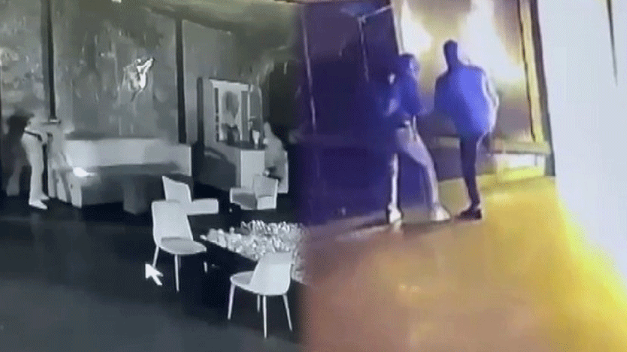 Eğlence mekanında dehşet anları kamerada! Önce kavga ettiler, sonra kundakladılar