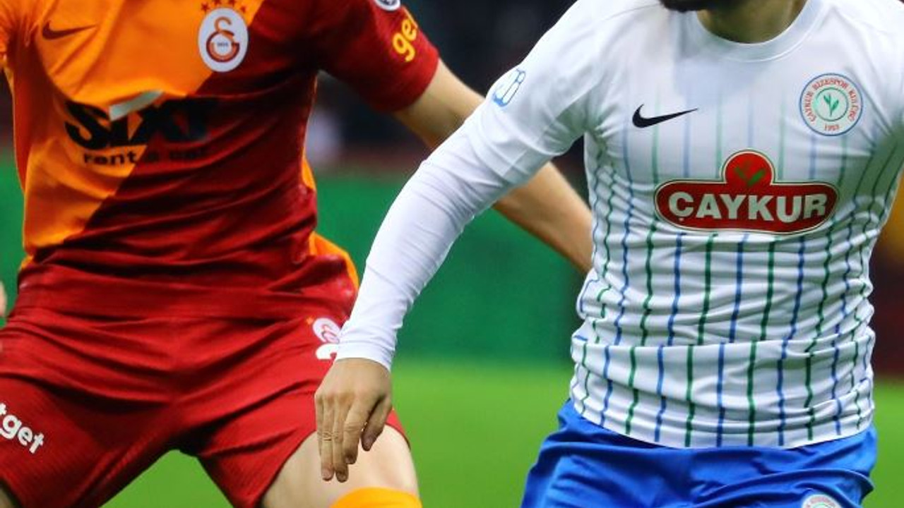 Galatasaray-Çaykur Rizespor maçında ilk 11'ler belli oldu