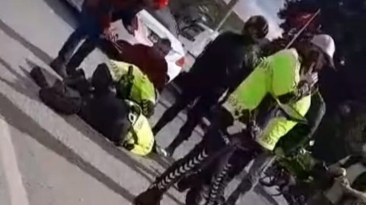 Uygulama yapan polis memuruna çarpan sürücü tutuklandı
