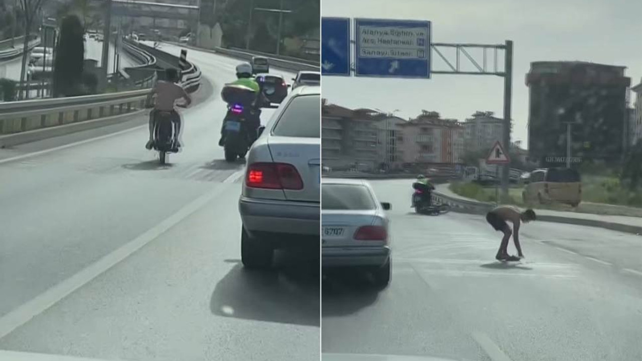 Dur ihtarına uymadı, motosikletini polisin üzerine sürdü