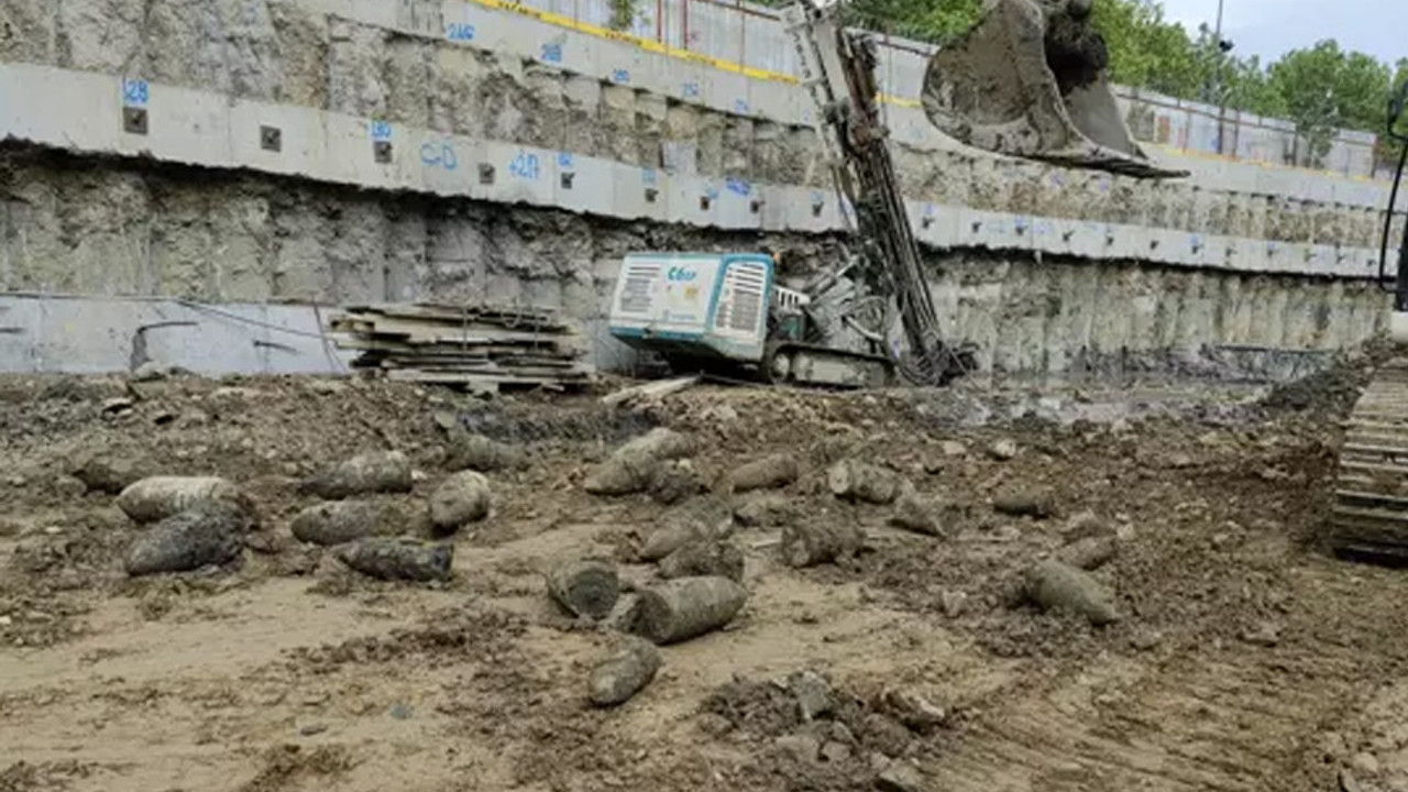 İnşaat çalışması sırasında mühimmat ortaya çıktı!