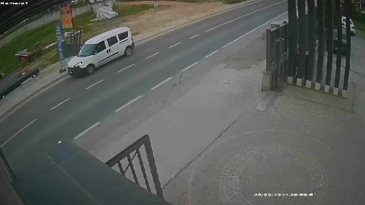 Çatalca’daki feci kaza güvenlik kamerasında