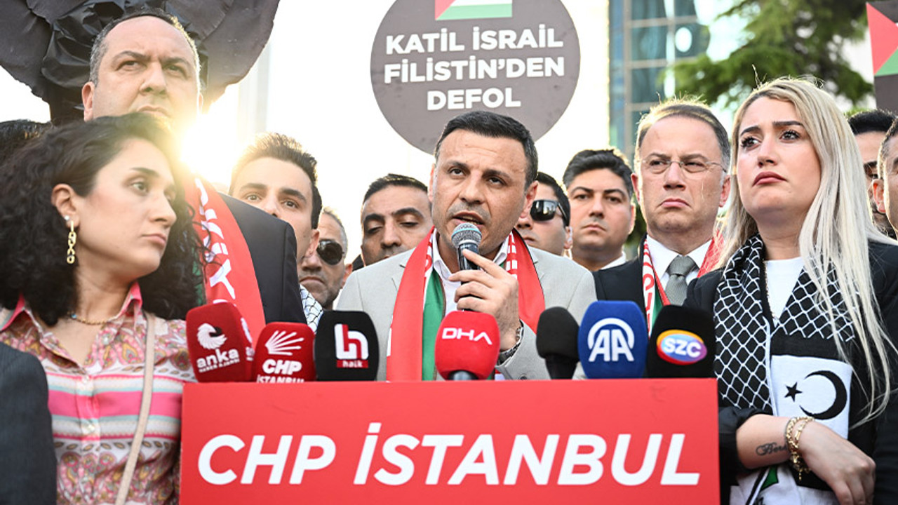 CHP'den Filistin'e destek eylemi: "Gazze'de soykırımı durdurun"