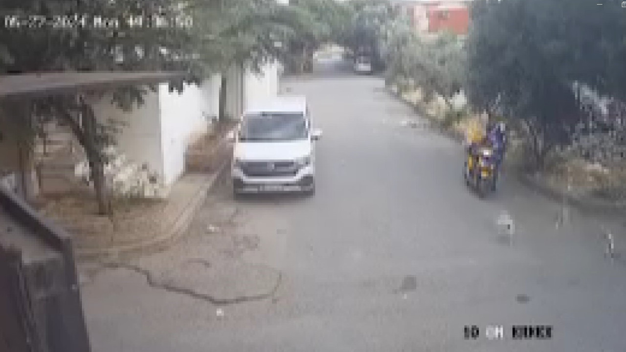 Motokurye, saldıran köpekleri havalı tabancayla uzaklaştırdı