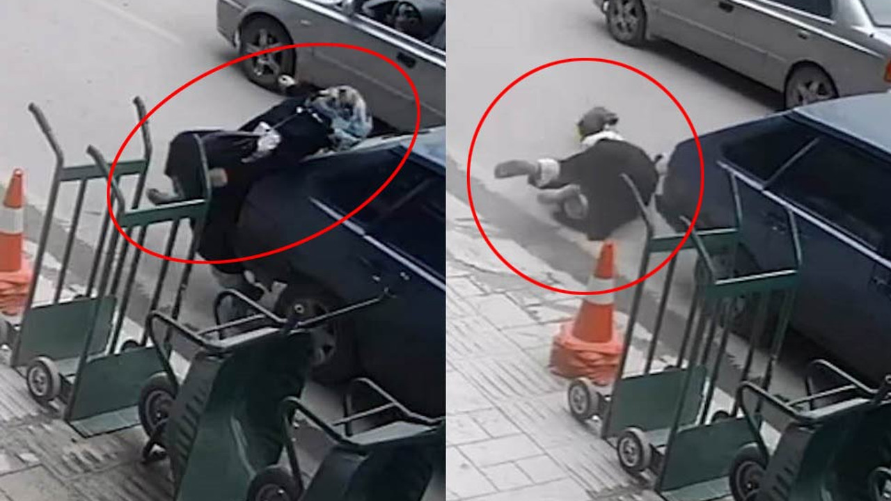 Tokat'ta sürücü, geri giderken kadına böyle çarptı