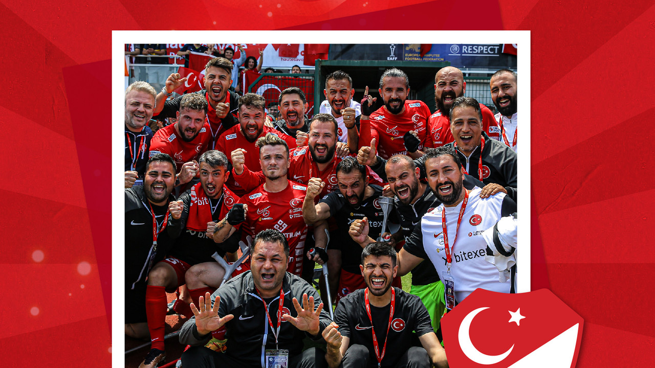 Ampute Milli Futbol Takımı üst üste 3'üncü kez Avrupa şampiyonu