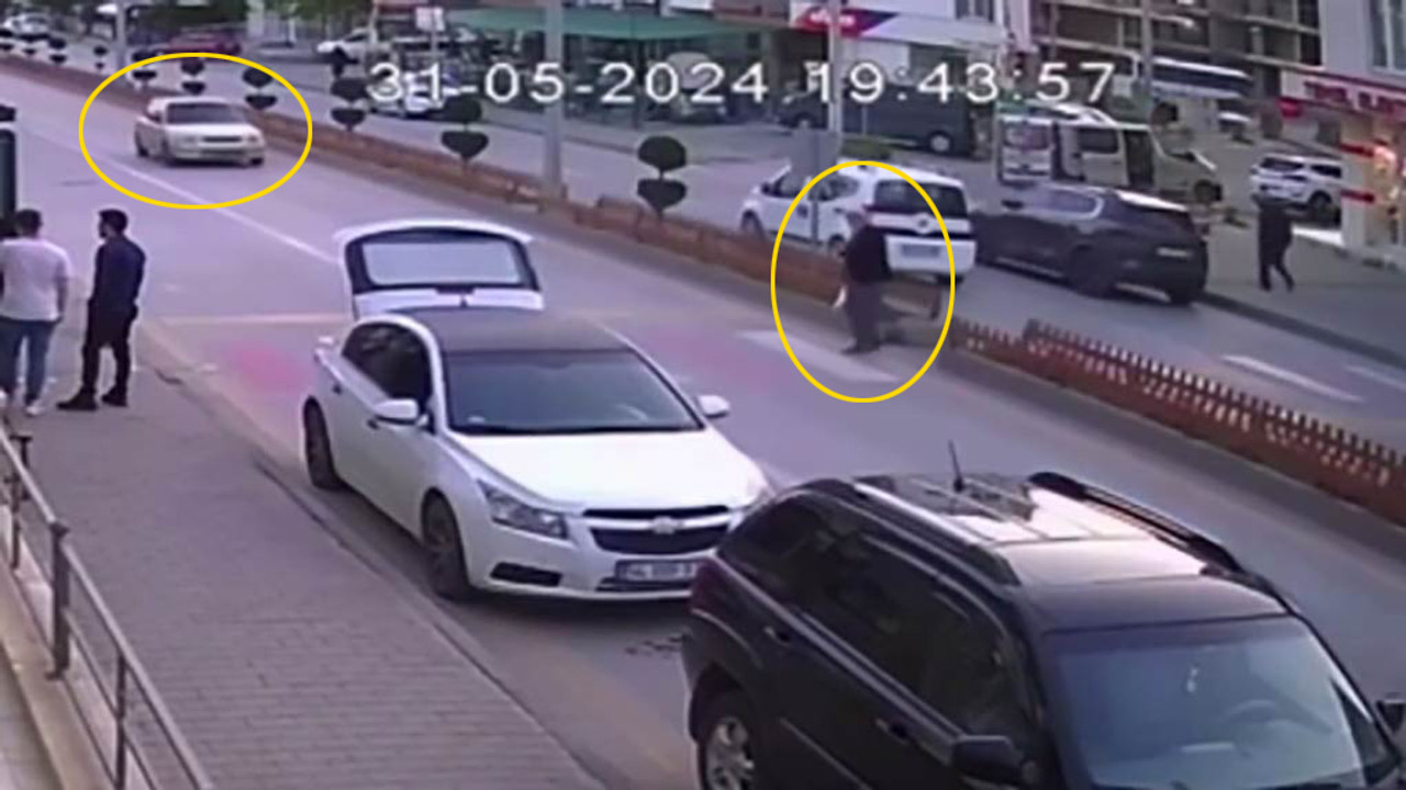 Otomobilin çarptığı yaşlı adam metrelerce uçtu!