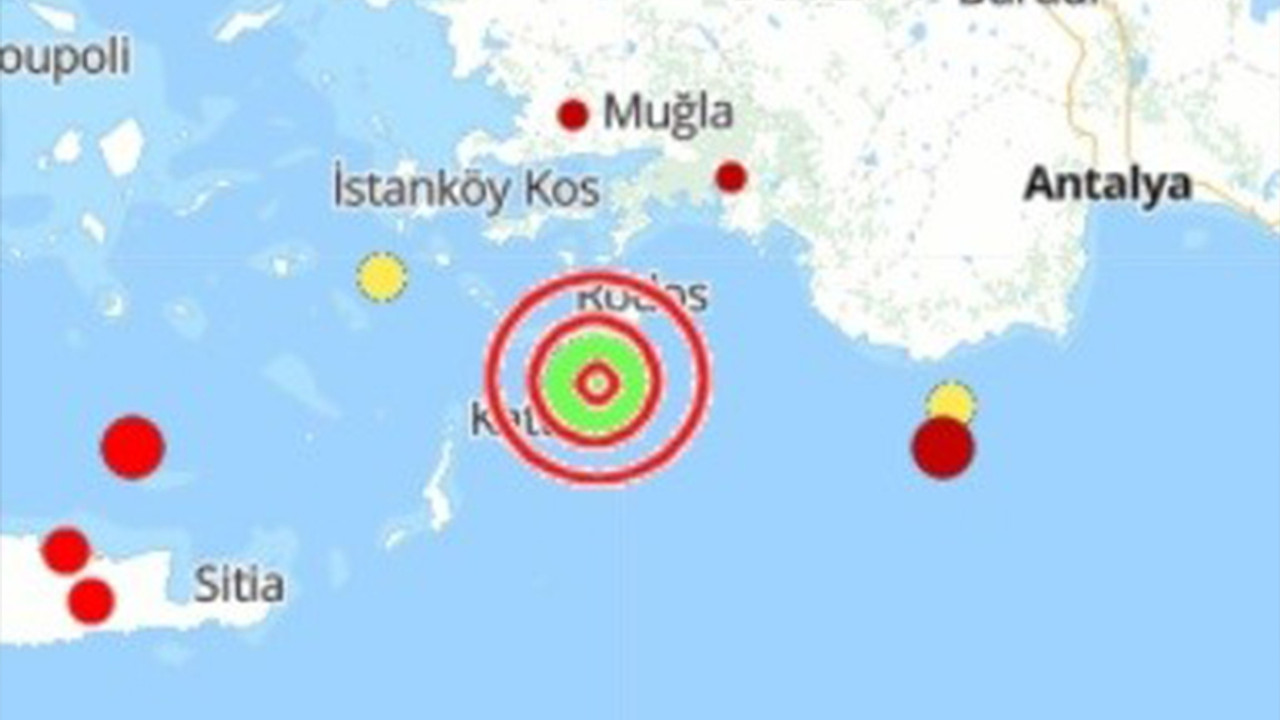 Marmaris açıklarında korkutan deprem! 4.7 büyüklüğünde...