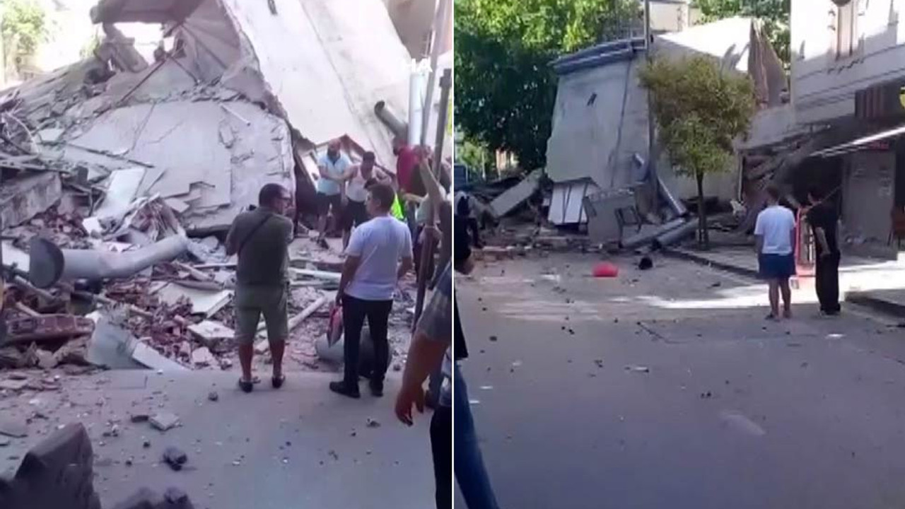 Küçükçekmece'de bina çöktü: Çok sayıda ekip bölgede!