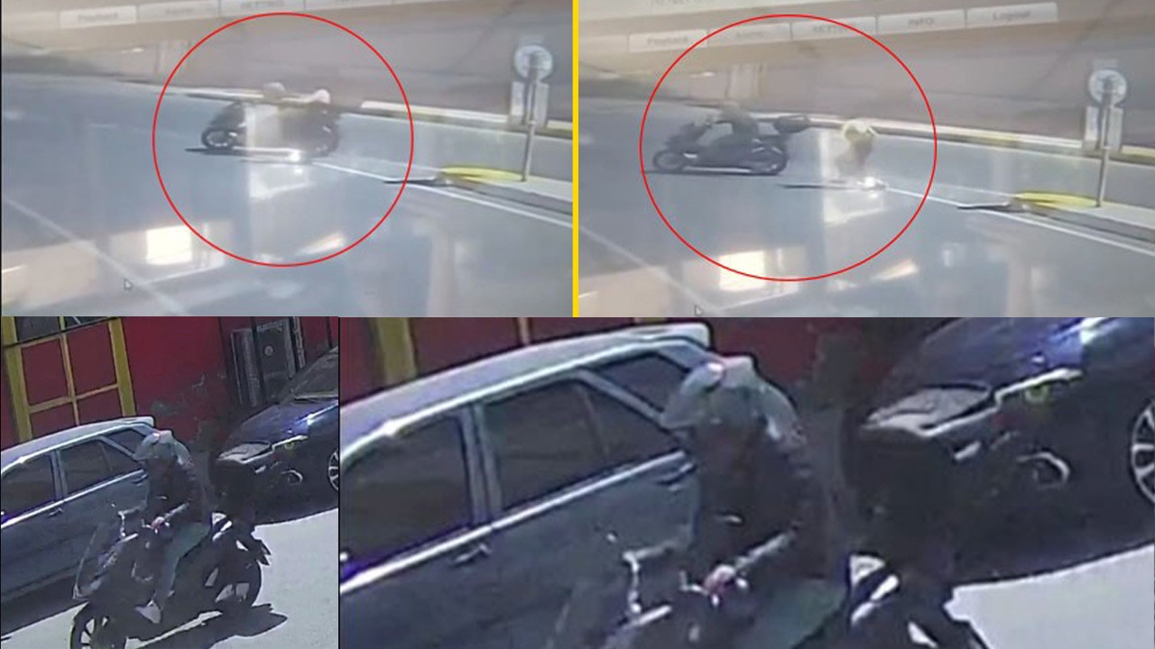 Motosikletli, kadını elle taciz edip kaçtı!