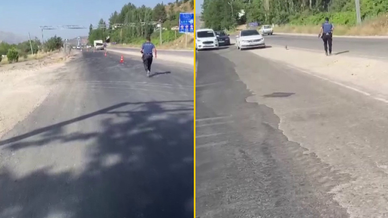 Polis hayat kurtarmak için koştu