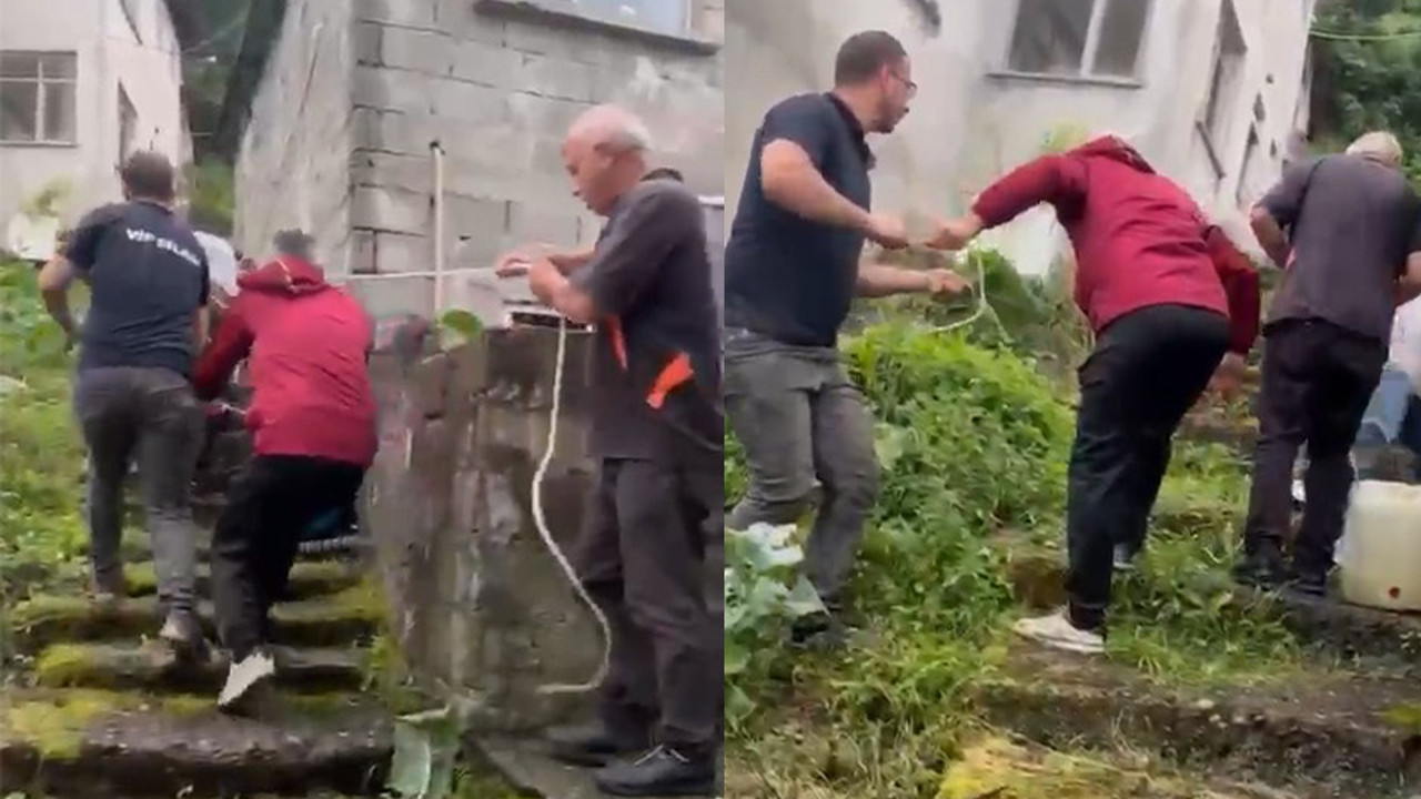 Kurbanlıkla beraber duvardan aşağı uçtu!