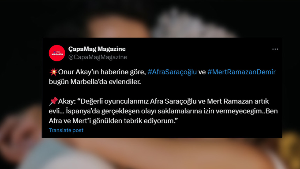 Afra Saraçoğlu ve Mert Ramazan Demir evlendi mi?