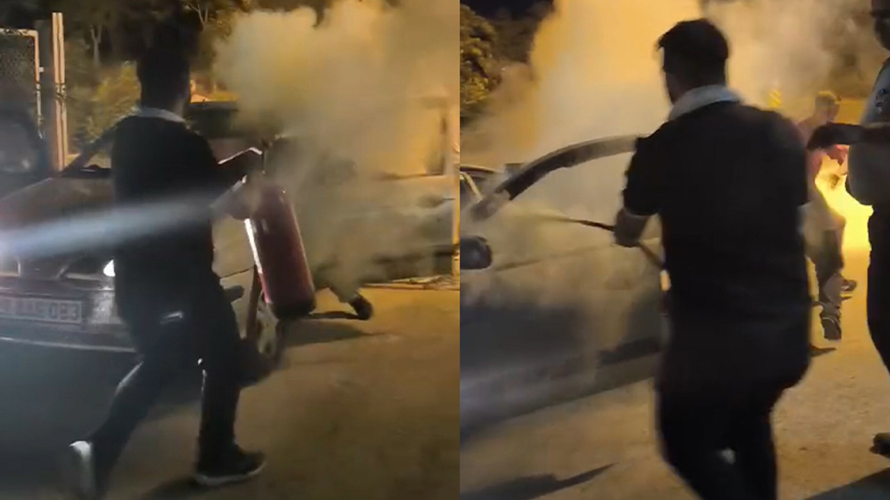 Üzerine saldıran kız arkadaşının ailesini yangın söndürme tüpüyle gaz sıkıp uzaklaştırdı