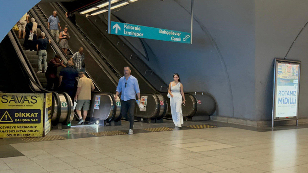 İzmir Metro'sunda yürüyen merdiven arızalandı: Çok sayıda yaralı var
