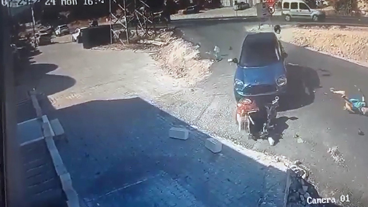 Önüne aldı metrelerce sürükledi!