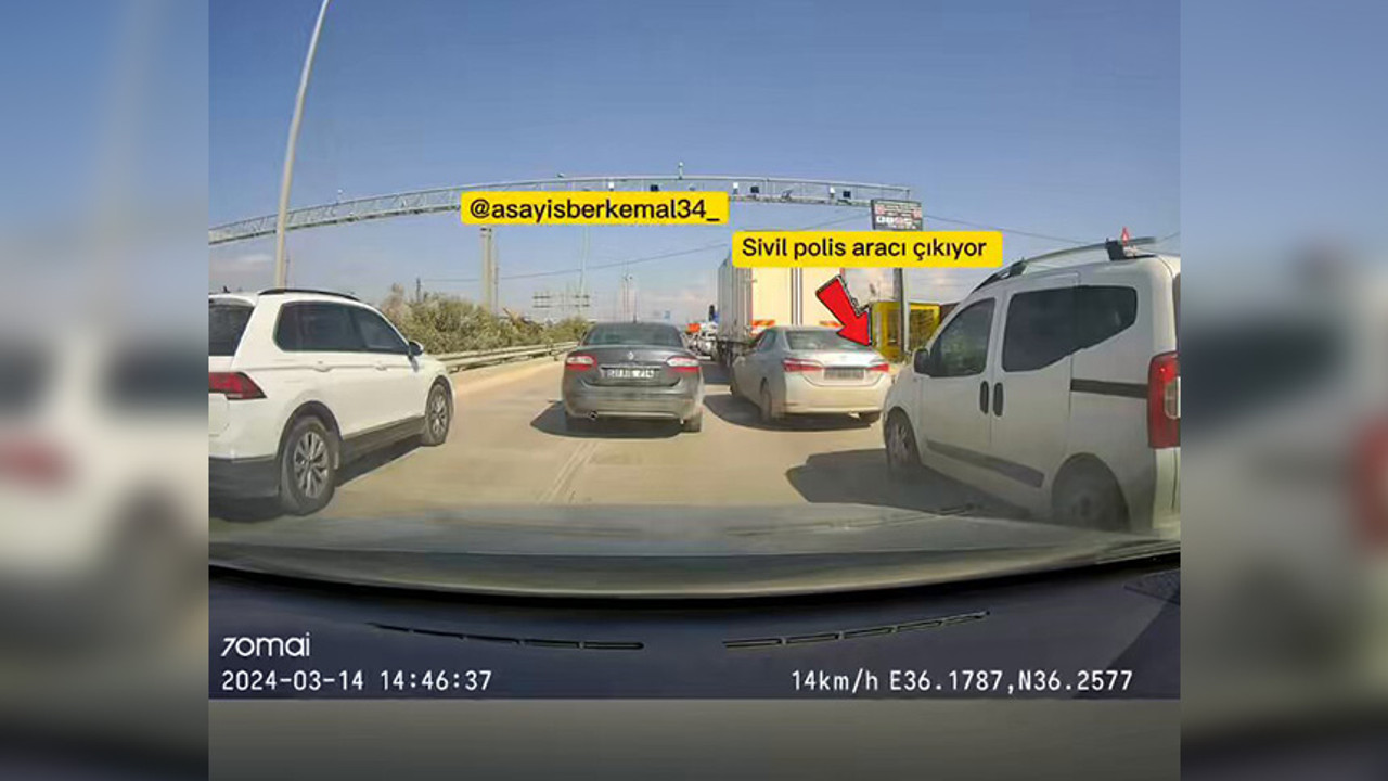 Polislerin sürücüye yaklaşımı tepki çekti!