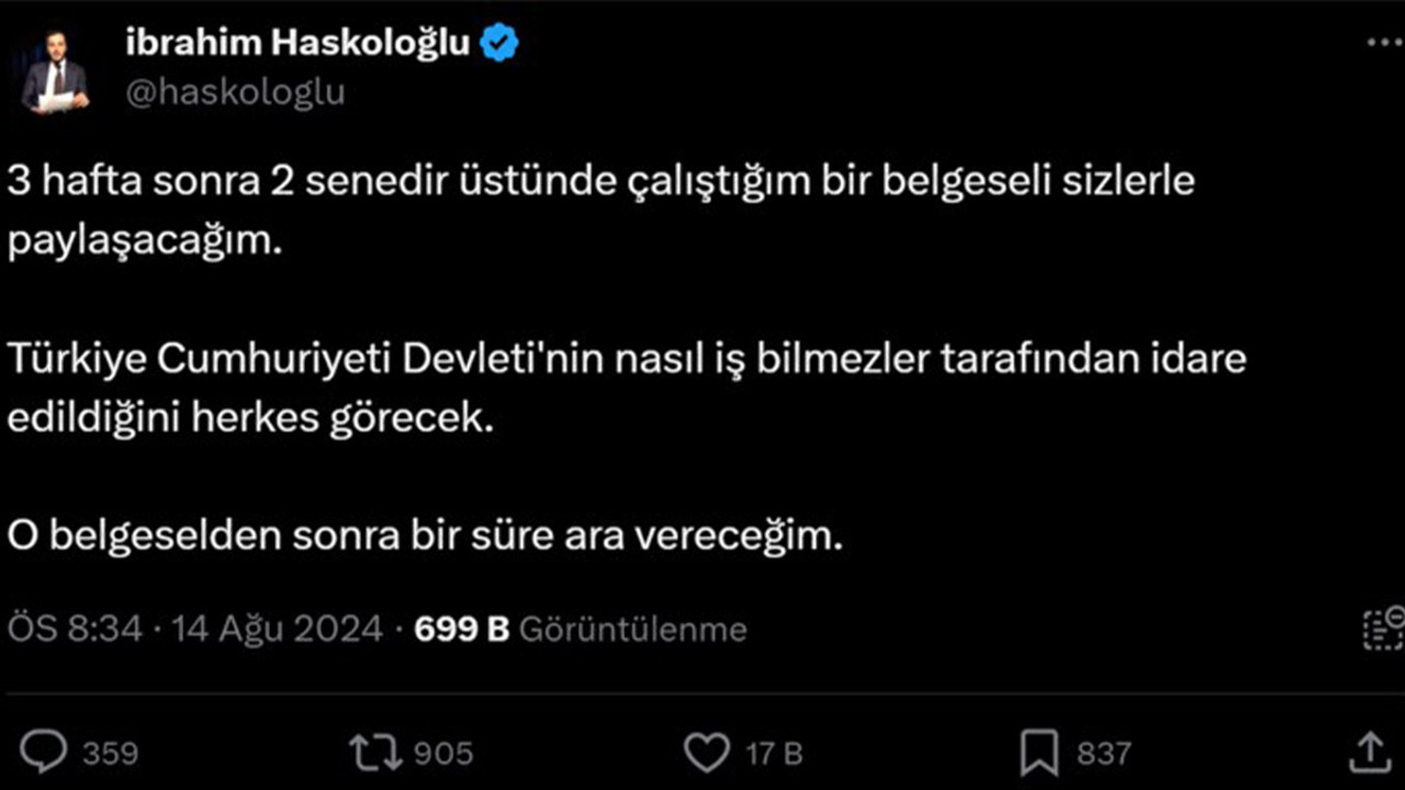 Gazeteci Şener; Haskoloğlu'nun MİT mesajlarını yayınladı!