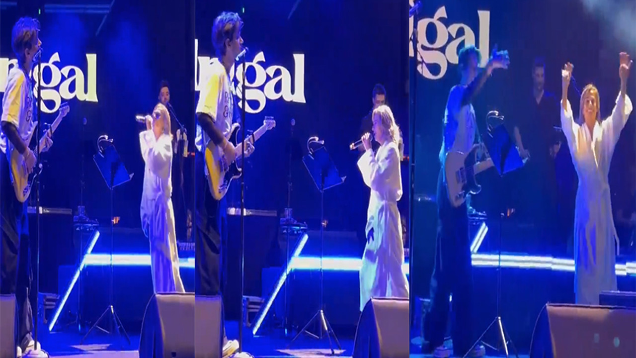 Madrigal konserinde büyük sürpriz! Yıldız Tilbe üstünde bornozla sahneye fırladı