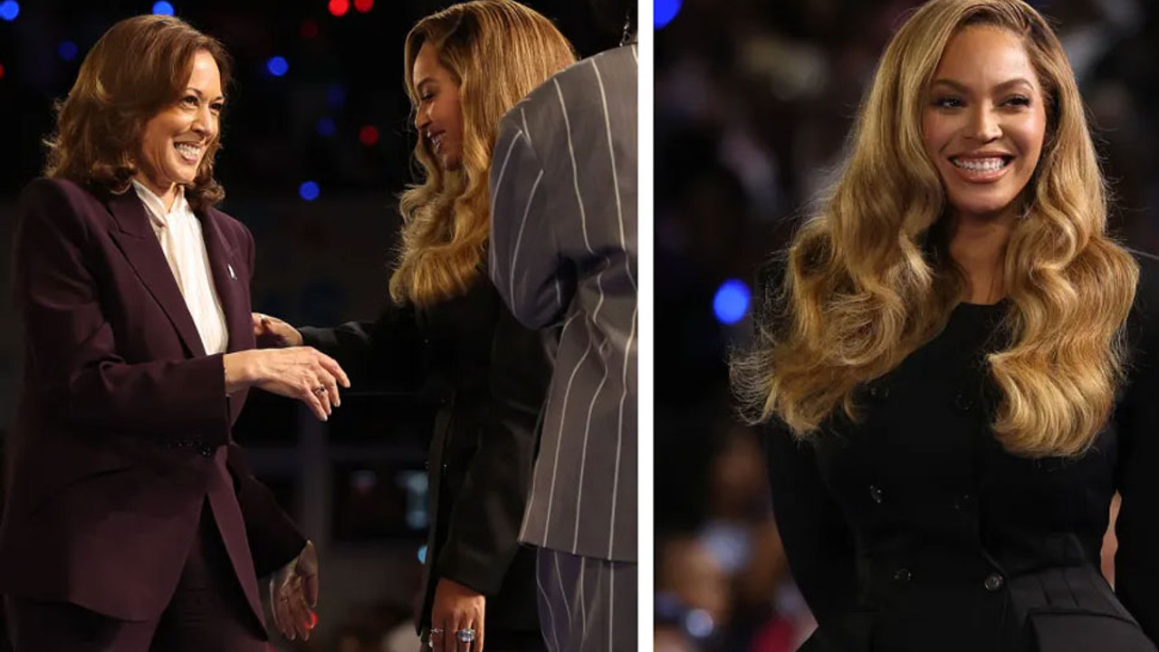 Mitingde ünlüler geçidi yaşandı: Beyonce’den Harris’e tam destek!