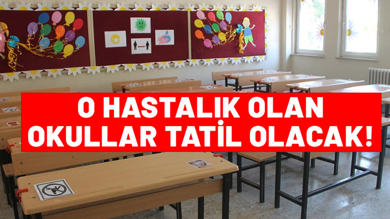 MEB 81 ilde duyurdu. O hastalık olan okullar tatil edilecek!