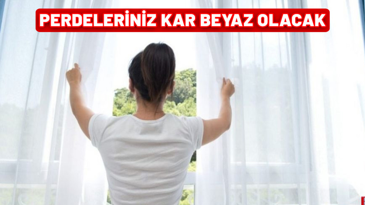 Ne deterjan ne de çamaşır sodası! Bu yöntemle perdeleriniz kar beyazı gibi olacak. Mutlaka deneyin