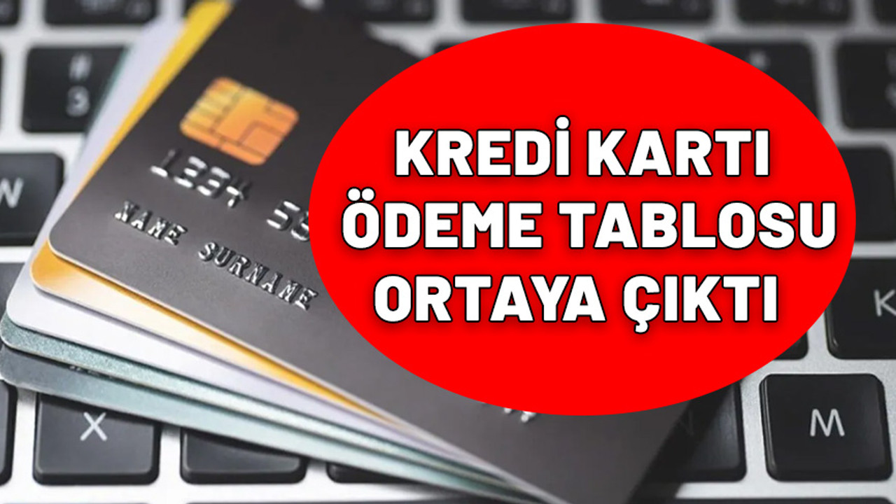 Kredi kartları ödemesinde yeni dönem! Tablo ortaya çıktı. Bu tarihe dikkat