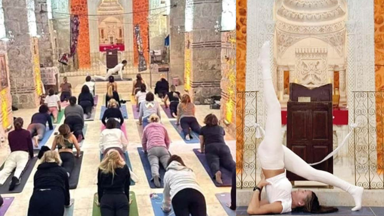 Kilisede yoga tepki çekti!