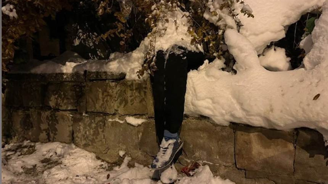 Kayseri'de garip olay: Kardan adamı ceset sanan kadın sinir krizi geçirdi