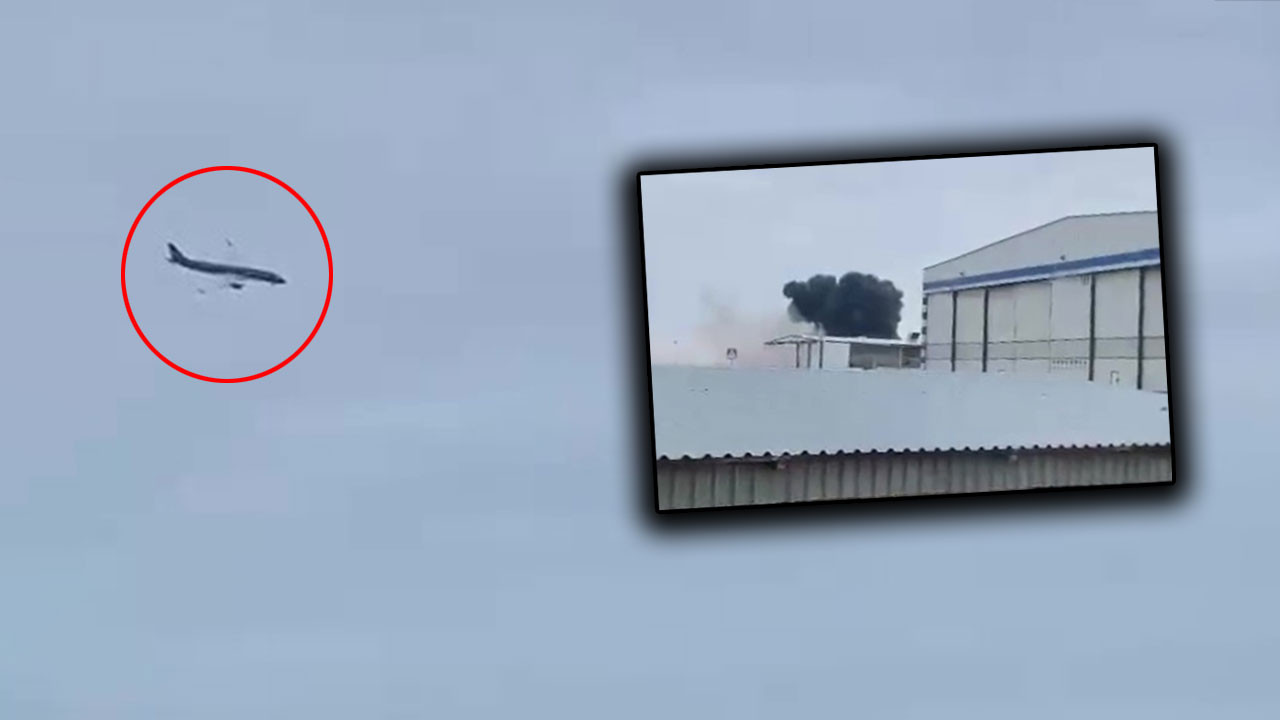 Kazakistan'da yolcu uçağı düştü! Kaza anı kamerada