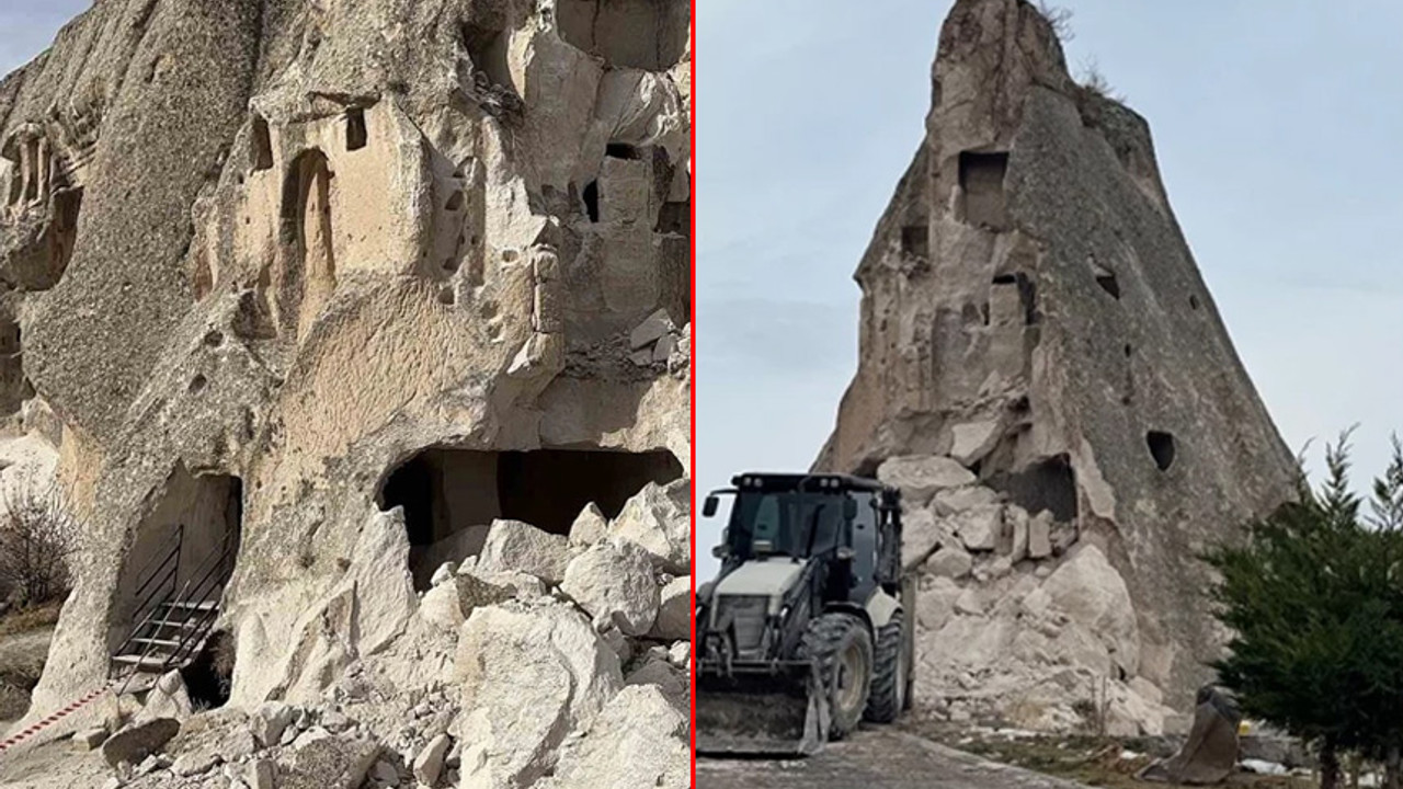 Milyonlarca yıllık peribacası çöktü: Dünya harikasının yıkılışı saniye saniye görüntülendi