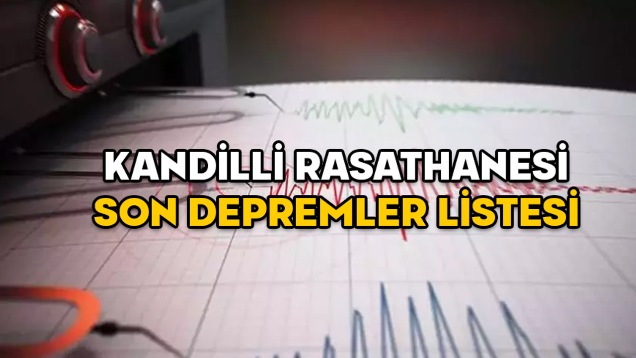 SON DAKİKA DEPREM 12 ARALIK 2024: Kandilli Rasathanesi son depremler listesi