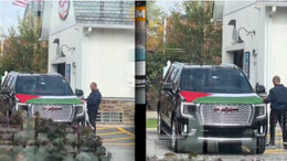 Hollywood oyuncusu Jason Statham otomobiline dev Filistin bayrağı astı