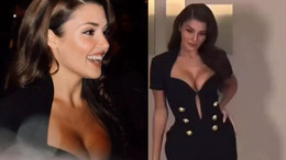 Derin göğüs dekoltesi giyen Hande Erçel'i görenler aynı soruyu sordu: Meme estetiği mi yaptırdı?