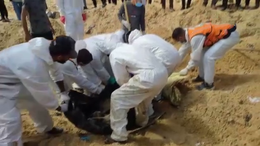 Nasır Hastanesi’ndeki toplu mezardan 283 ceset çıkarıldı