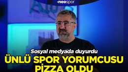 Ünlü spor yorumcusu pizza oldu!