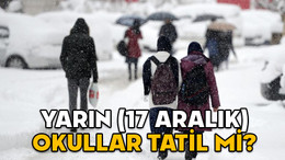 BUGÜN (17 ARALIK) OKULLAR TATİL Mİ? 17 Aralık Salı günü okulların tatil olduğu il ve ilçeler