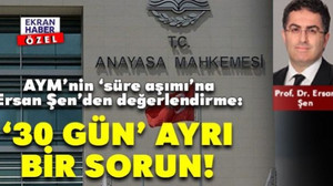 AYM’nin ‘süre aşımı’na Ersan Şen’den değerlendirme: ‘30 gün’ ayrı bir sorun!