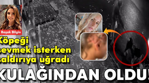 Köpeği sevmek isterken saldırıya uğradı! Kulağından oldu!