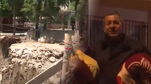 Bağcılar’da 'deprem' paniği: İnşaatın temeli çöktü, yan bina kaydı!