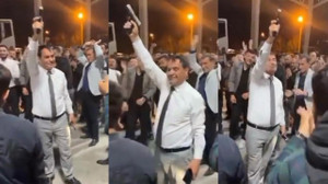 Başkanın silahlı seçim kutlamasına soruşturma!