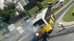 İETT otobüsünden çıkan duman korkuttu