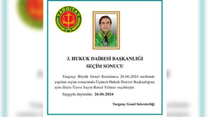 Yargıtay 3. Hukuk Dairesi'nde seçim...Aynı Daire Üyesi Battal Yılmaz, Daire Başkanı oldu