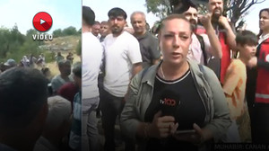 Narin'in cenazesinde TV 100 ekibine saldırı! VİDEO