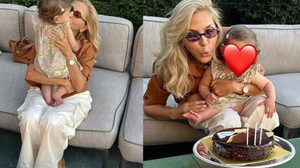 Arzu Sabancı, torunu Alara'yı öpücüklere boğdu!