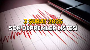 BUGÜNKÜ DEPREMLER! 3 Şubat 2025 Kandilli son depremler listesi: Merkez üssü, şiddeti, derinliği, saati