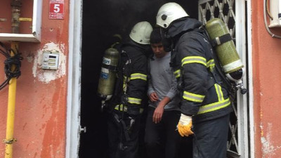 Bodrum katta yangın! 5'i çocuk 7 Afgan dumandan etkilendi