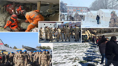 Jandarma ilk andan itibaren sahada! Depremzedelerin tüm ihtiyaçları karşılanıyor