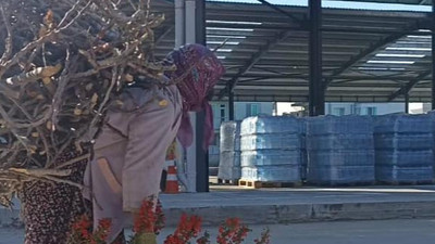 Topladığı odunları sırtında taşıyarak depremzedelere götürdü