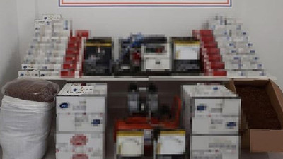 Jandarmadan kaçak sigara imalatı yapılan eve operasyon
